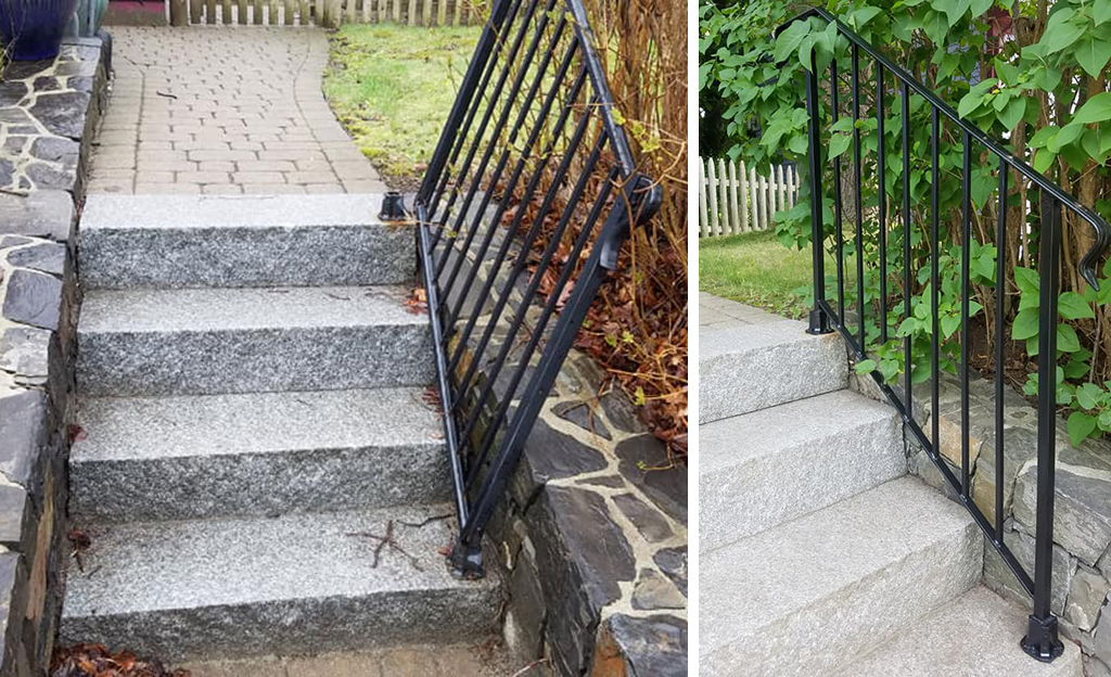 Simple Iron Railing, Before and After